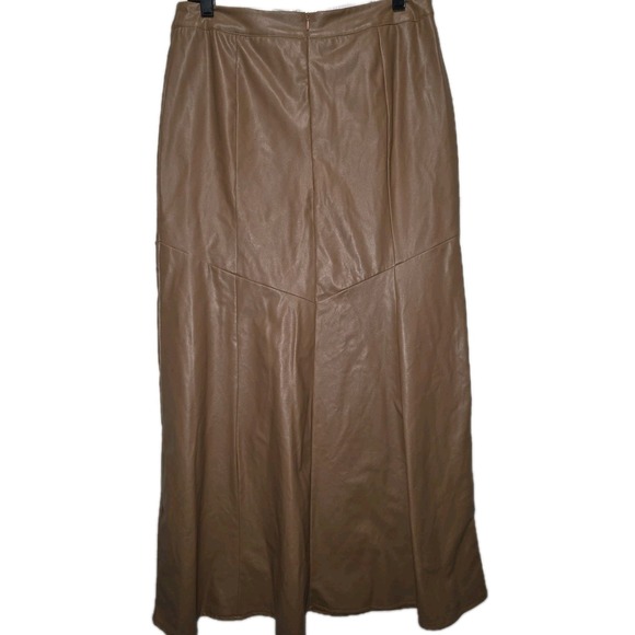 Zenzea Womens Sz M A Line PU Leather Long Skirt Ladies Cocktail Party Midi - Picture 3 of 6